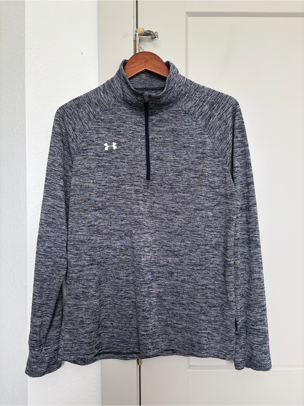 UNDER ARMOUR UA TECH TWIST HALF-ZIP LOOSE FIT PULLOVER NAVY WOMEN’S LARGE